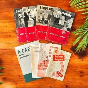 VINTAGE 1950s Boy Scouts of America Booklets 8 Book Bundle Retro / Estate Sale